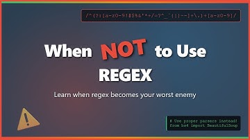Regex Pitfalls: When NOT to Use Regular Expressions!