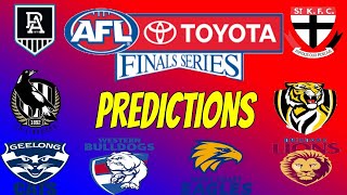 AFL FINAL PREDICTIONS 2020 - AFL FINALS