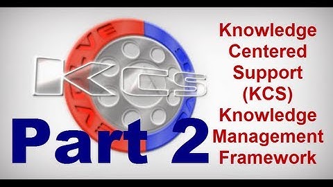 Knowledge Centered Support KCS Knowledge Management Framework - Chapter 1 - Part 2