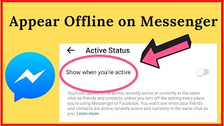 How to  Appear Offline on Facebook Messenger 2021 screenshot 3