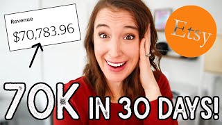 How I made $70K in 30 DAYS on Etsy 😳 | HOW TO SELL ON ETSY