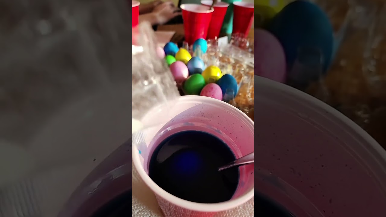 Traditional egg coloring fun! 