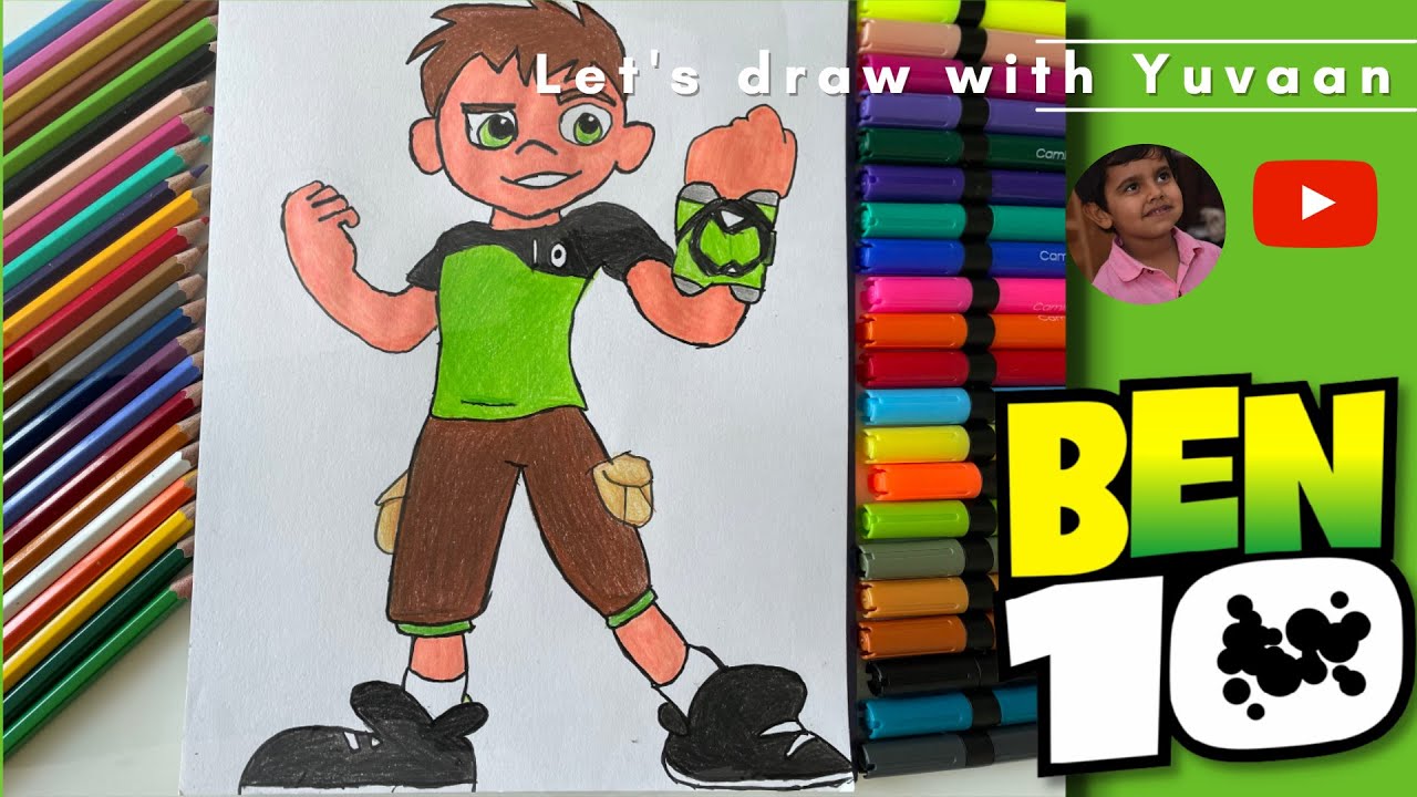 How to Draw Ben 10 | Ben 10 Easy | Step by Step | Drawing Ben Tennyson From Ben 10 | Let's drawBen10