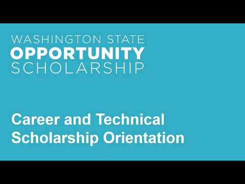 Career and Technical Scholarship Orientation