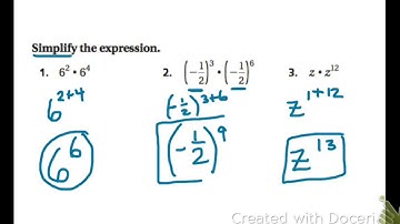 Math 10.2 Product of Powers Property