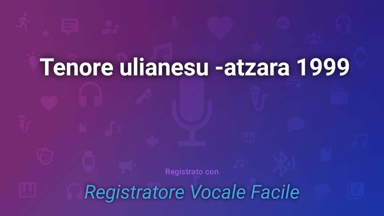 Tenore Ulianesu di Oliena- Atzara 26/06/1999