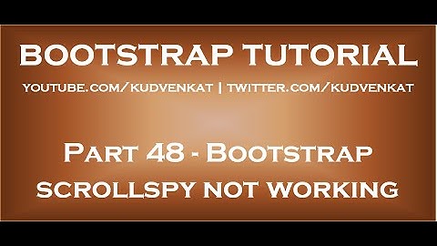 Bootstrap scrollspy not working