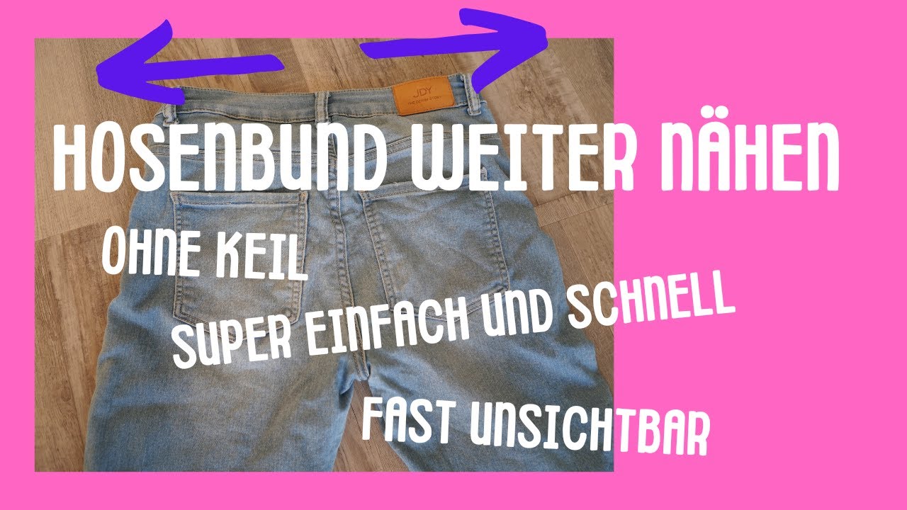 Als Erwachsener Mit Absicht In Die Hose Machen Hosenbund weiter nähen, schnell, einfach, ohne Keil, fast unsichtbar