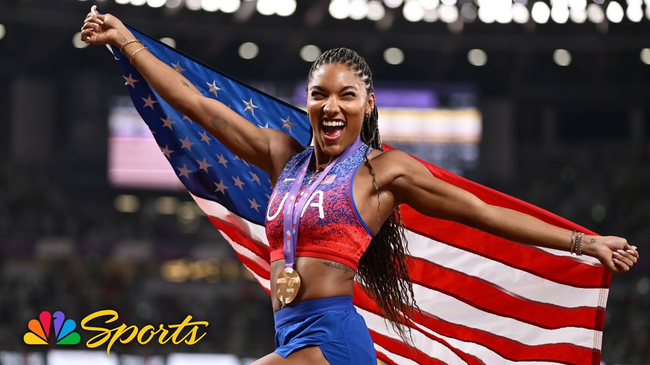 Tara Davis-Woodhall jumps to WORLD LEAD for GOLD in women's long jump | NBC Sports