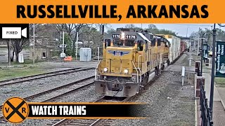 Russellville, Arkansas, USA | LIVE Train Camera (Fixed View – South)