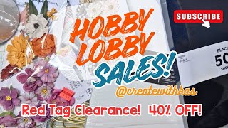 HOBBY LOBBY - What did I FIND! NEW sales & RED TAG clearance! #fyp #shopping #craft 