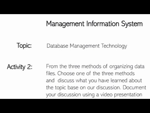 Indexed Sequential File Organization Discussion | Activity 2