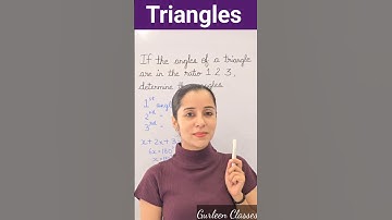 If the angles of a triangle are in the ratio 1:2:3.Determine the angles #sscghl #class7maths #shorts