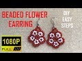 Beaded Flower Earring, DIY