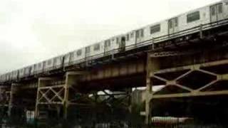 NYC Subway 4 train leaves Yankee Stadium The Bronx