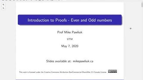 Intro to Proofs - Even and Odds