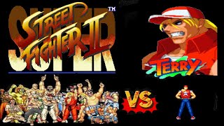 Terry Bogard (SF2 Outfit) VS Super Street Fighter II Roster
