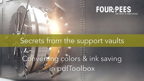 Converting colors & ink saving in pdfToolbox