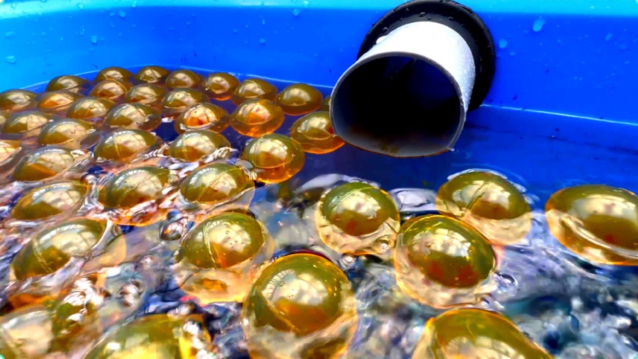 Water Sound ASMR💓Water Marble Run Transparent Tunnel Water Dragon Ball