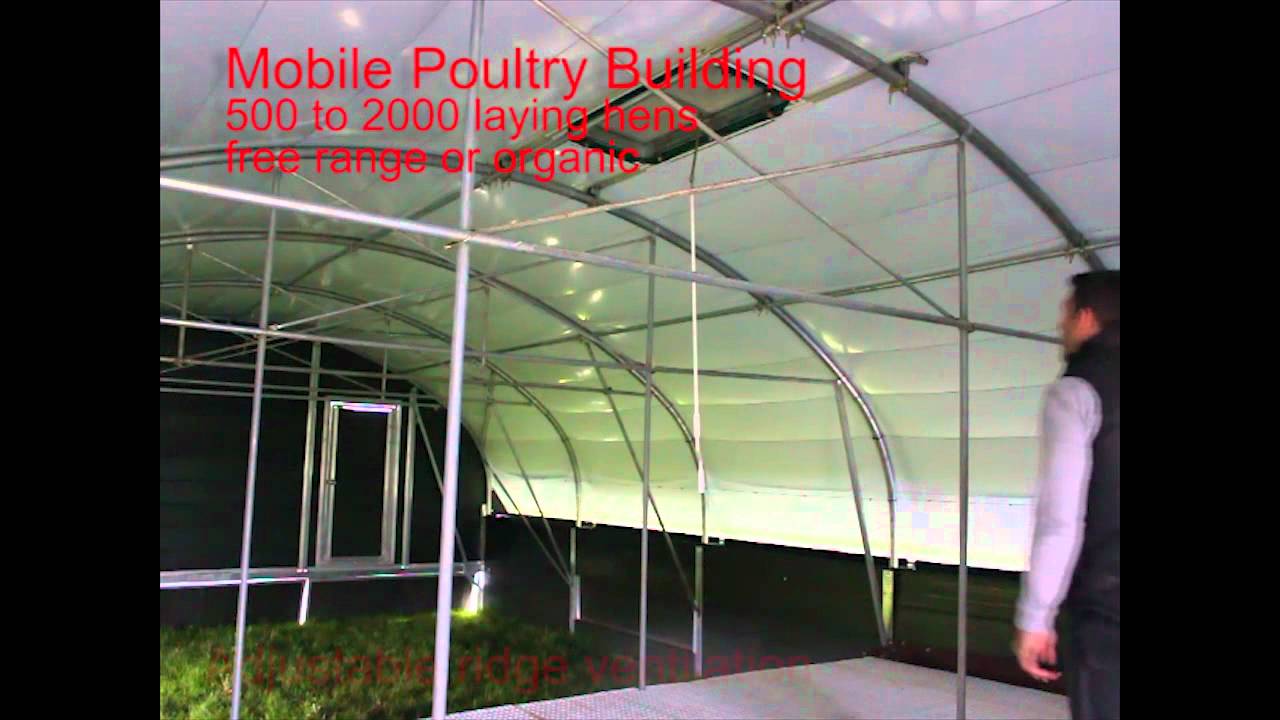 Mobile poultry house 500 to 2000 laying hens YouTube