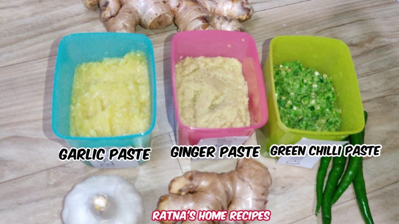 How to make and store ginger garlic and green chilli paste।अदरक, लहसुन