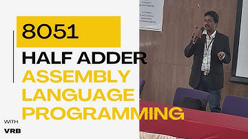 8051 Microcontroller Assembly Language Programming (Lecture-7)|Half Adder in 8051 Microcontroller