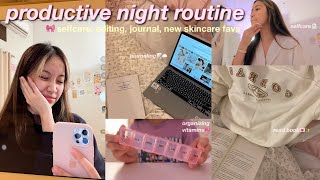 PRODUCTIVE NIGHT ROUTINE ☾*:･ editing, organizing, selfcare, cozy & realistic! 🧖🏻‍♀️✨