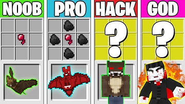 Minecraft Battle: VAMPIRE MONSTER CRAFTING! NOOB vs PRO vs HACKER vs GOD in Minecraft Animation