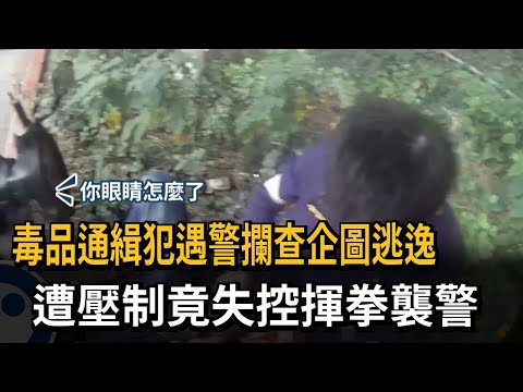 毒品通緝犯遇攔查 竟失控揮拳襲警－民視新聞