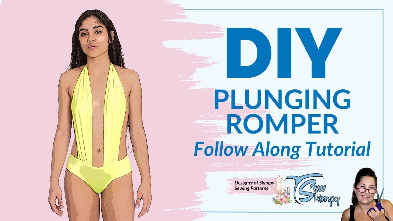 Plunging Shorts Bodysuit Sewing Tutorial ~ DIY for swimwear, raves