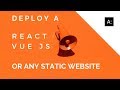 Deploy React | Vue Js applications or any static website using surge.sh