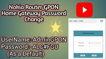 How To Change Nokia Router GPON Home Gateway password ।।