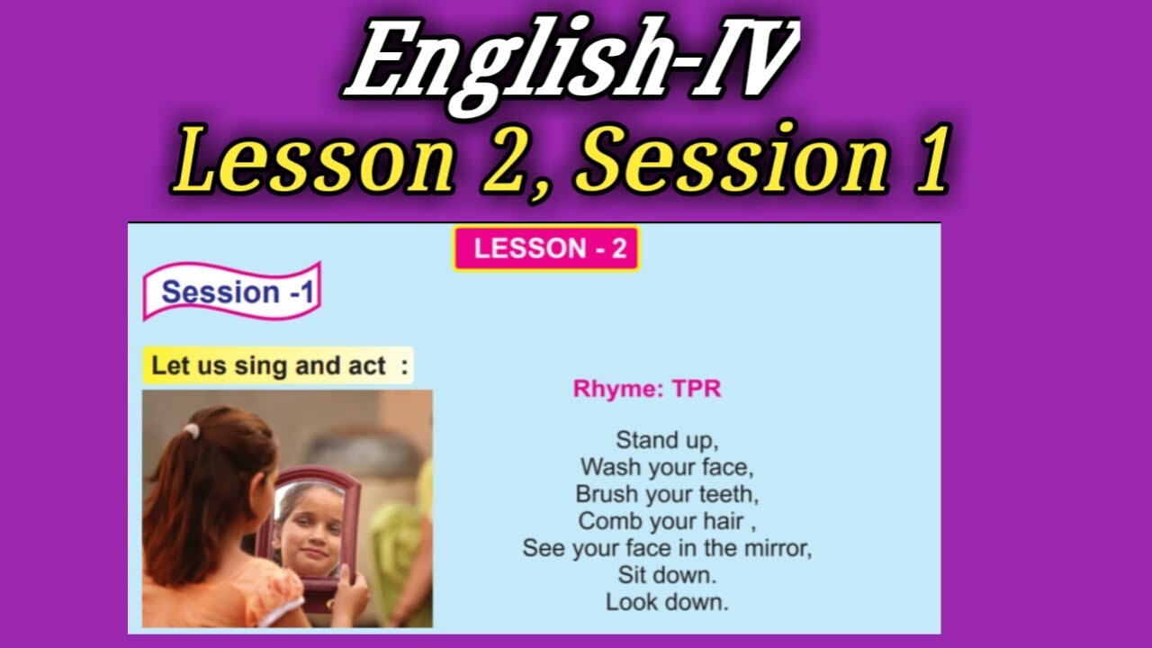 English class 4, Lesson 2, Session 1 YouTube
