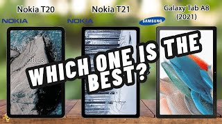 Nokia T20 VS Nokia T21 VS Samsung Galaxy Tab A8 (2021)