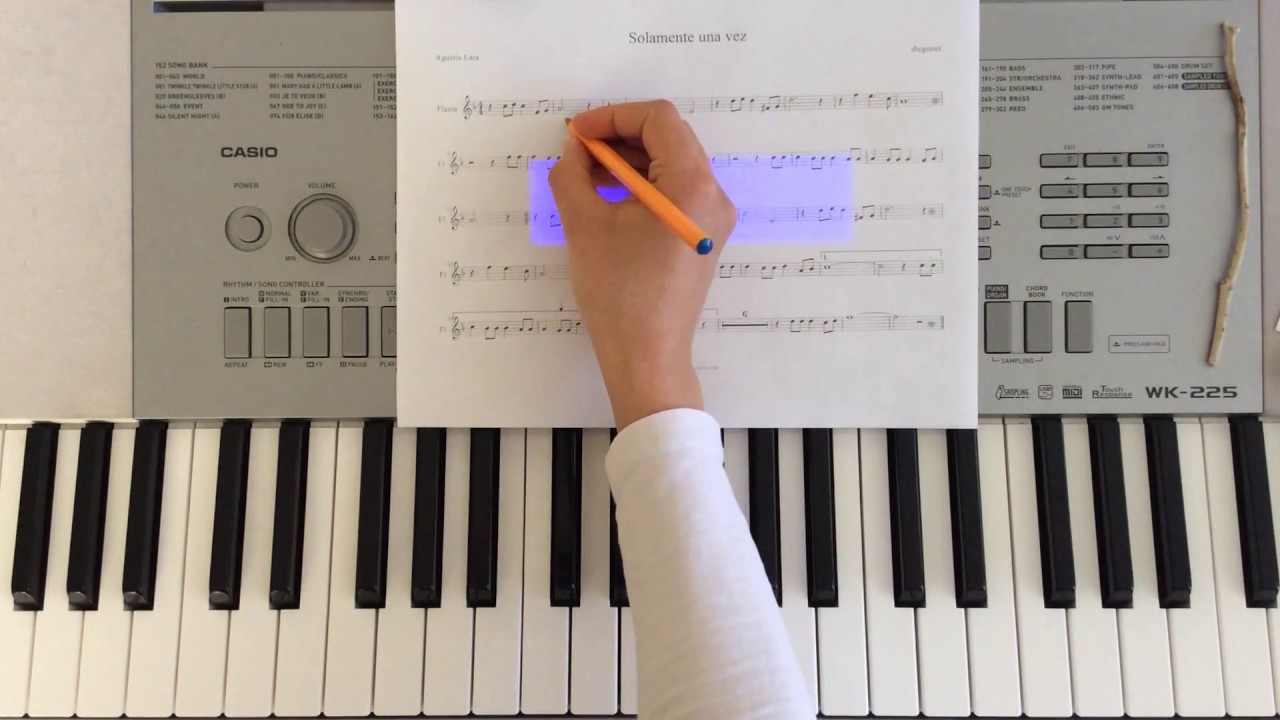 Solamente una Vez Melodía y Armonía Piano