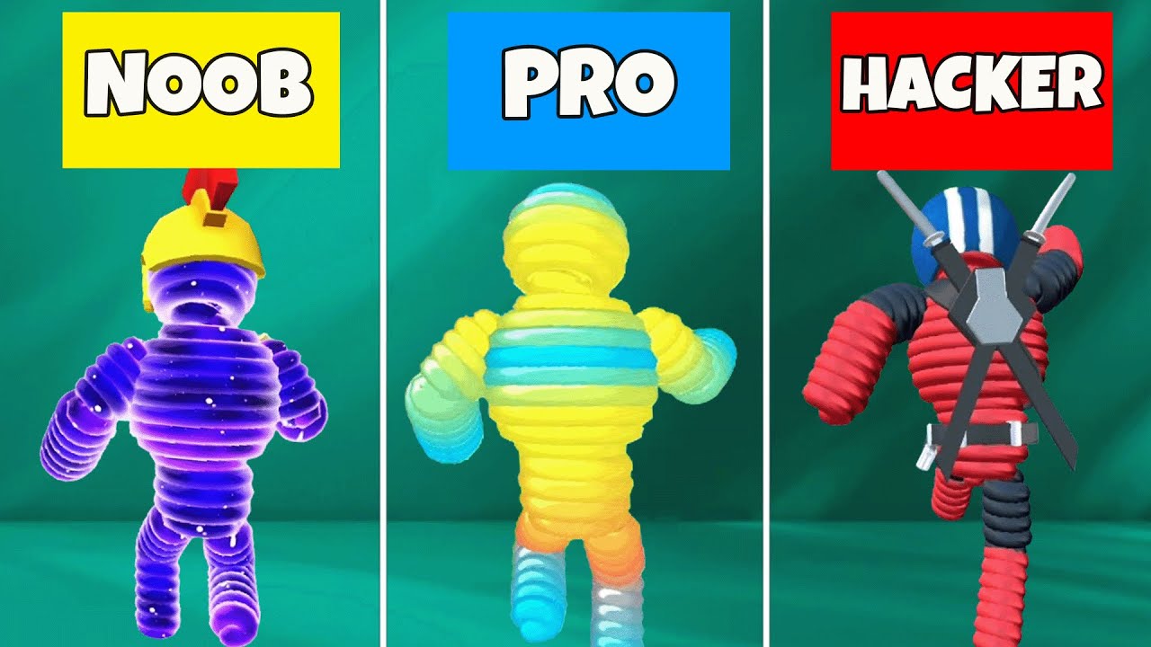 Rope Man Run - Noob vs Pro vs Hacker