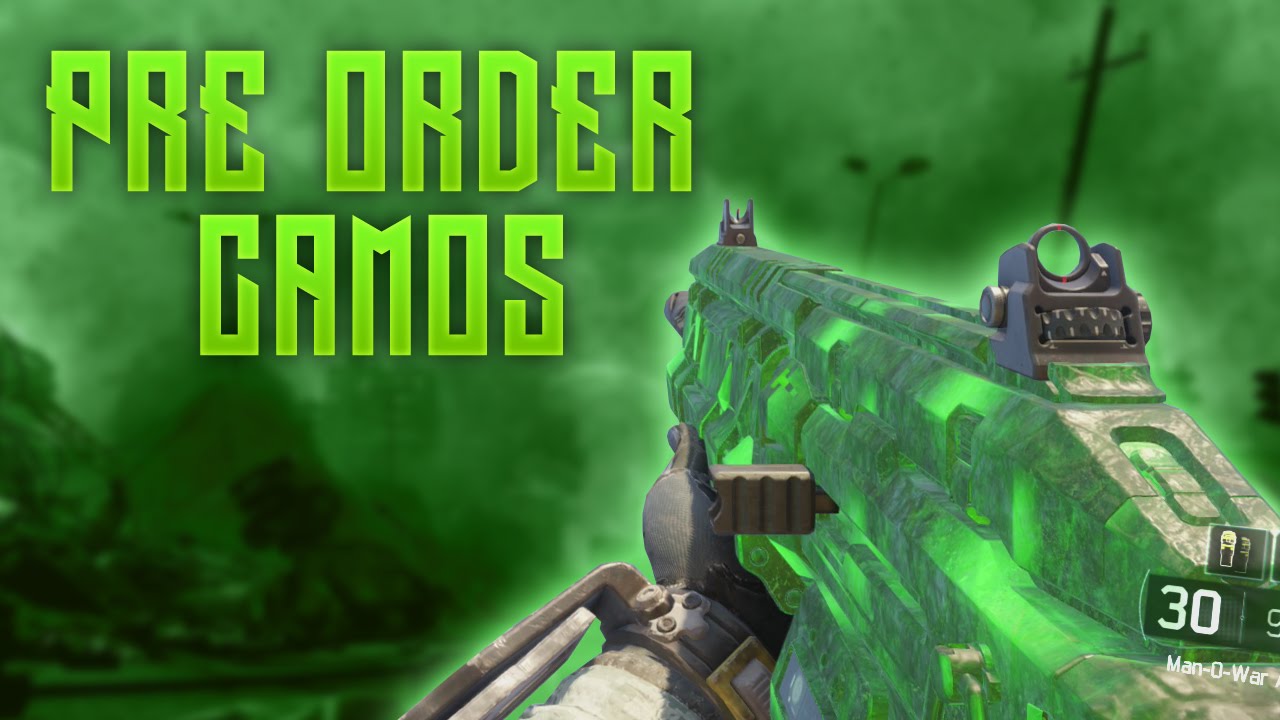BO3 PRE ORDER CAMOS (Weaponized 115, Nuketown, True Vet) YouTube