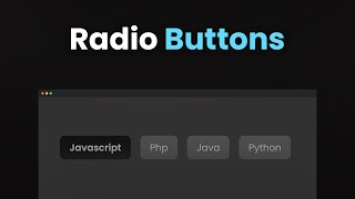 Make Custom Radio Buttons in HTML & CSS | Easy