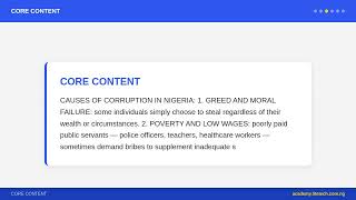 JSS 1 Civic Education - Corruption: Effects and Anti-Corruption Measures | Nigerian Curriculum