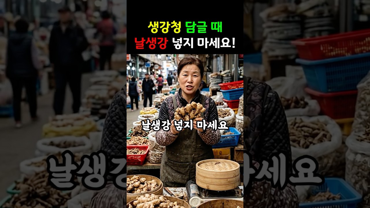 생강청 담글 때 날생강 넣지 마세요! #건강 #요리꿀팁