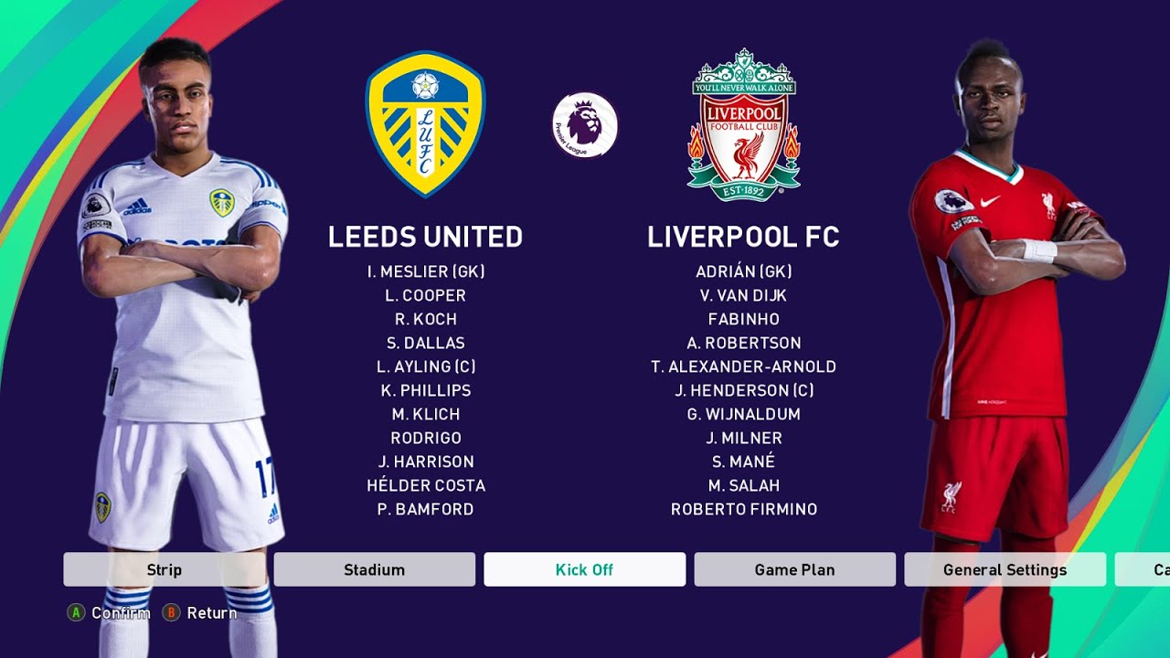 PES 2021 - Leeds United vs Liverpool | English Premier League EPL Gameplay