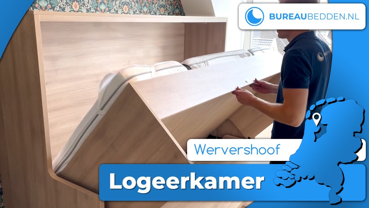 Bedkast met bureau bespaart GIGA veel ruimte! Geplaatst in Wervershoof