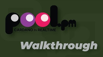 Cardano in REAL TIME - Pool.pm Walkthrough (2021)