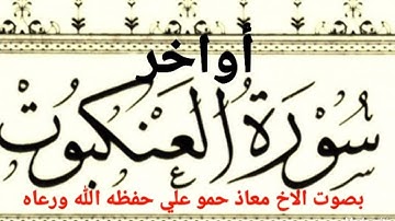 تلاوة عطرة بصوت الاخ معاذ حمود علي حفظه الله تعالى
