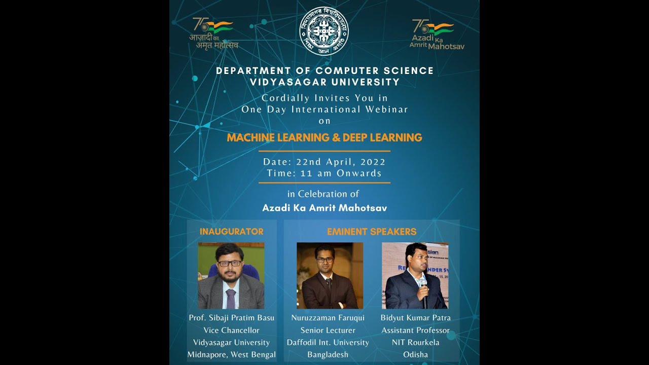 INTERNATIONAL WEBINAR ON MACHINE LEARNING & DEEP LEARNING - YouTube