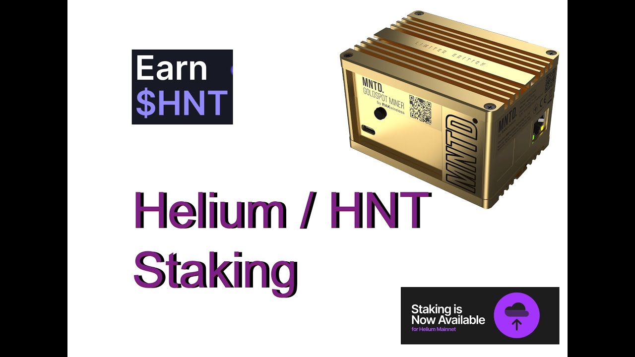 Helium Staking and 30 day miner update