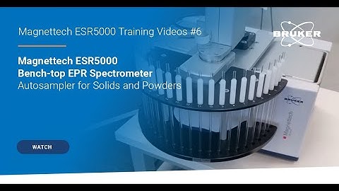 Autosampler for Solids and Powders for Magnettech ESR5000 | EPR Training Videos #6