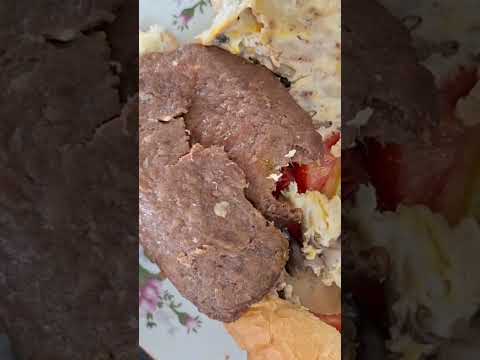 نقد و موشکافی ساندویچ همبرگر با قارچ و پنیر بمب وحید  بمب دروغگو بلاگر همبرگر