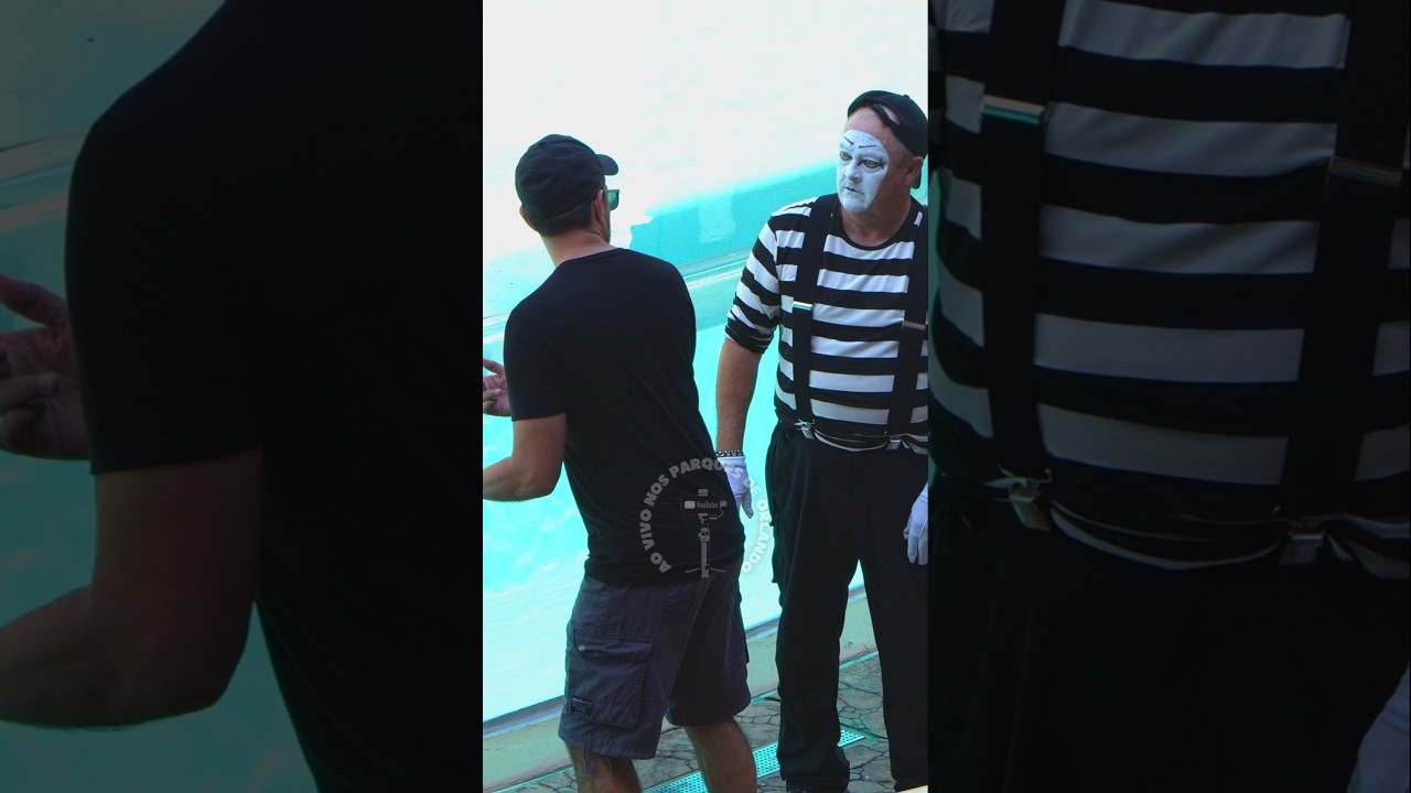 Tom o mímico achou que o homem só poderia estar louco 🤪😂🤣 #tomthemime #seaworldmime