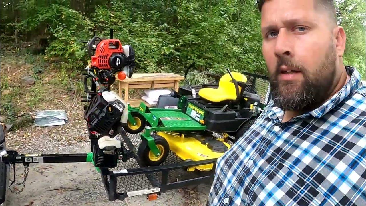 DIY weed eater rack lawncare lawn care trailer setup 2022 YouTube